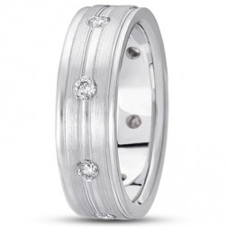 טבעת נישואים משובצת יהלומים עבודת יד