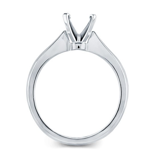Tapered Edge Solitaire Engagement Ring
