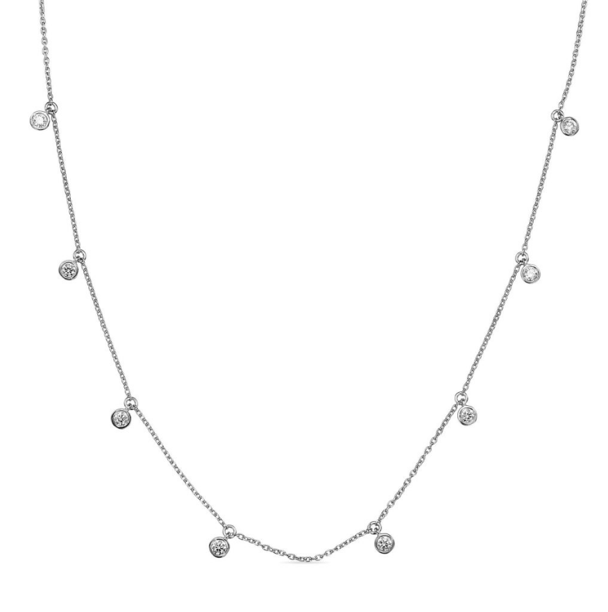 0.40ct Diamond Necklace 14k White Gold