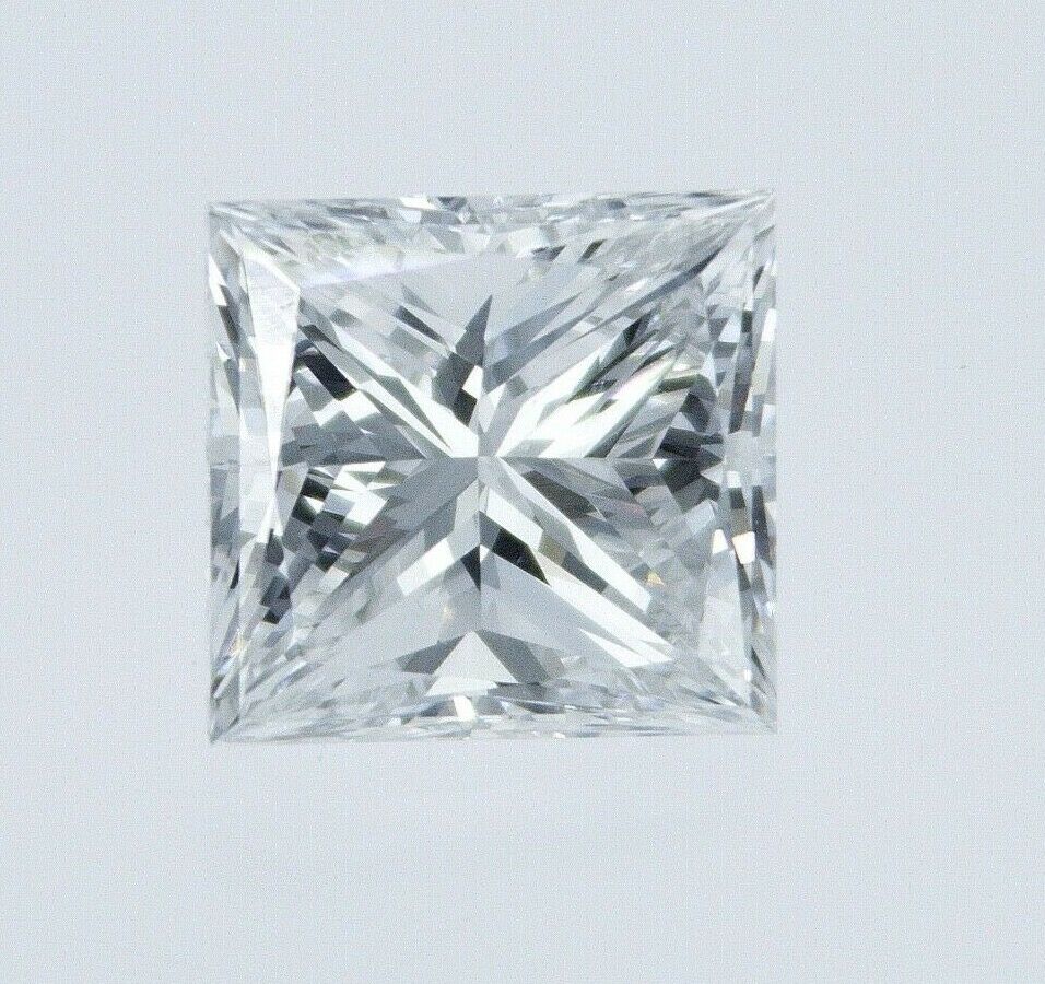 1.50 CTW E VVS2 GIA Natural Square Princess Cut Diamond