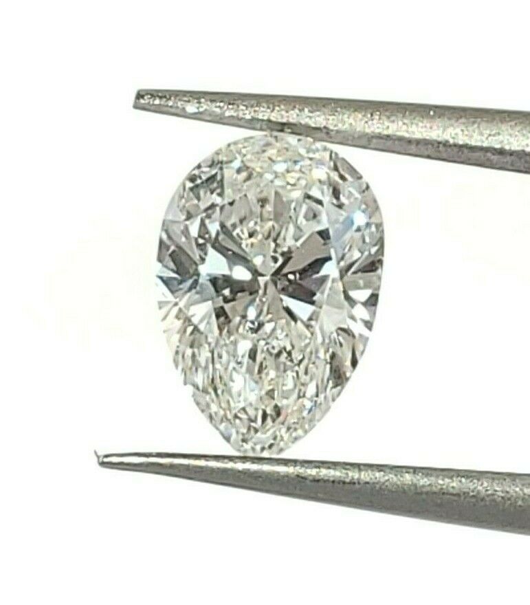 1.50ctw Pear Shape Cut Natural Diamond G Color VS2 Clarity GIA (Watch Video)