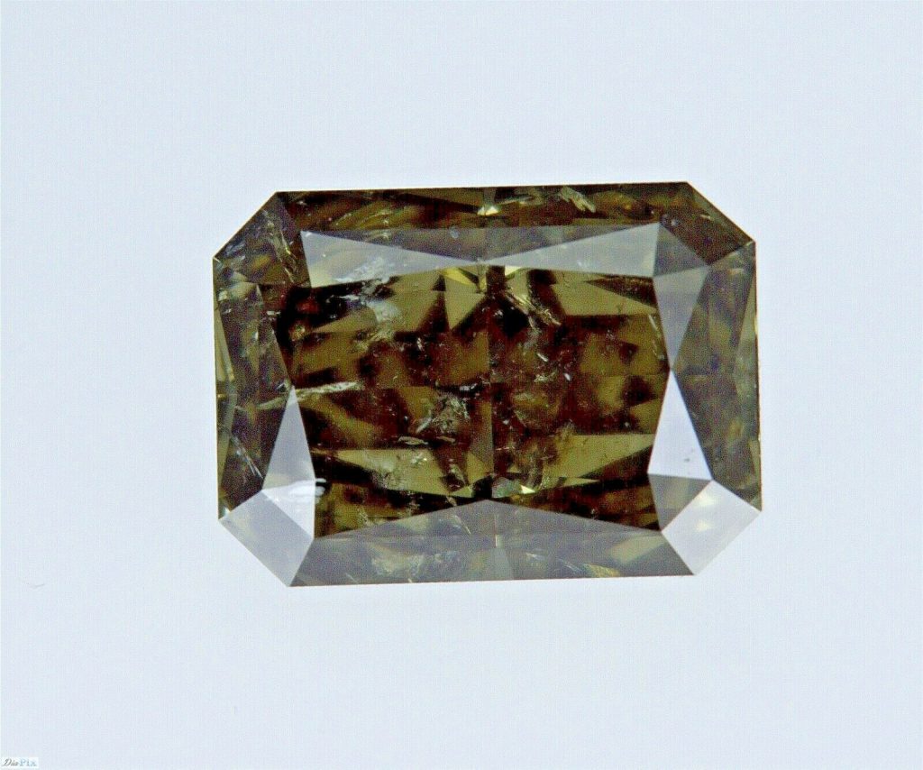 2.75ct Natural Loose Fancy Green Color Diamond GIA Certified Radiant "CHAMELEON"