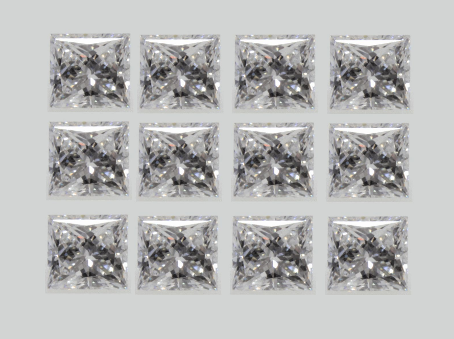3.47 Ct Princess Cut Diamonds D-E-F Color Loose Natural Diamonds 52 stones