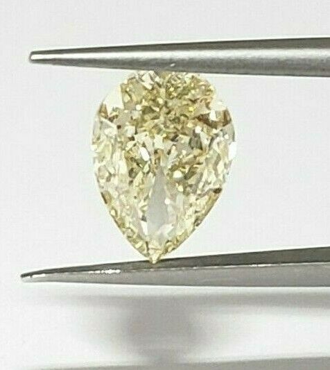 2.04 Carat GIA Diamond Pear Shape Fancy Yellow Loose Diamond  SI1 Clarity+ GIA